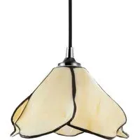 Amber Floral Petal Pendant Light Shade - Cream