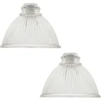 American Diner Glass Shade 2 Pack - Clear