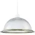 American Diner Ribbed Glass Pendant Shade - Gold