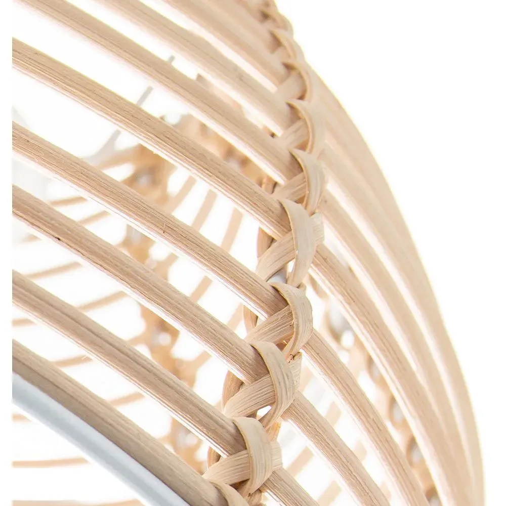 Basket Style Pendant Shade - Light Brown, Rattan Wicker