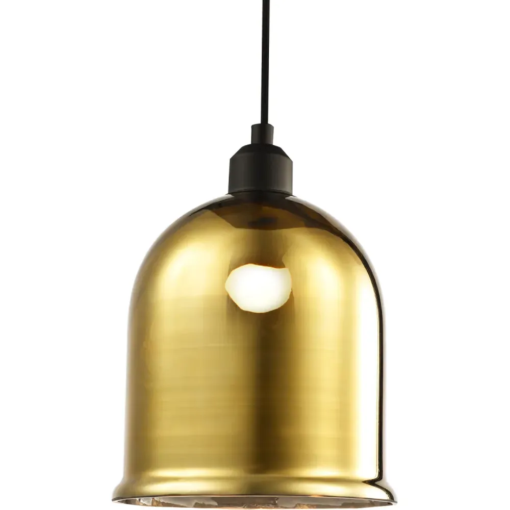 Bell Shaped Pendant Shade - Gold, Glass