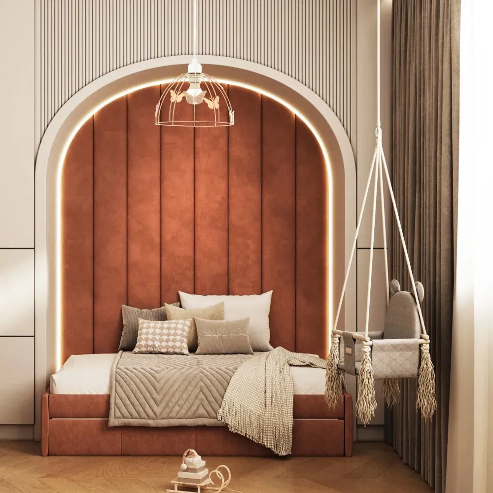 Birdcage Pendant Shade with Butterflies - Pink, Metal