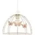 Birdcage Pendant Shade with Butterflies - Pink, Metal