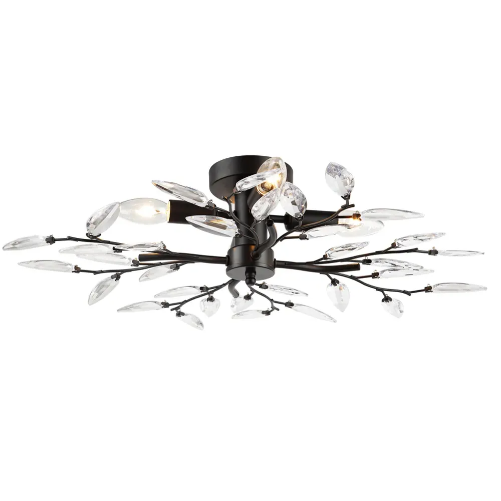 Branch Ceiling Light Fitting - Black, Metal