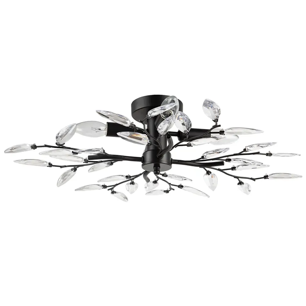 Branch Ceiling Light Fitting - Black, Metal image