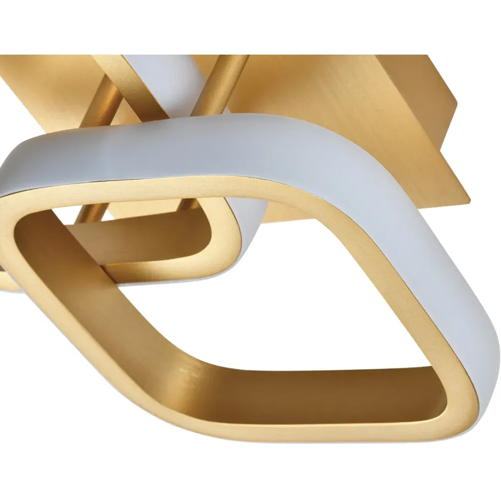 Brushed Gold Double Head LED Ceiling Light - Gold