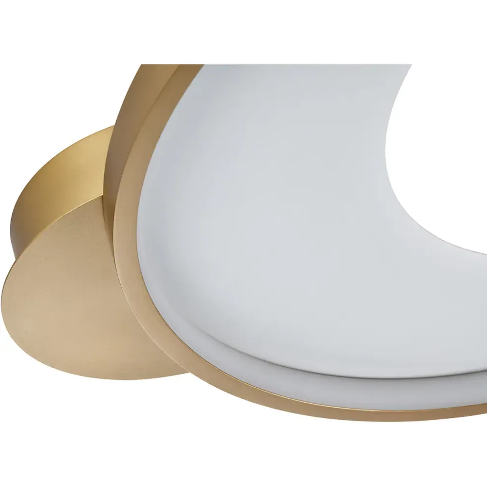Brushed Gold LED Ceiling Light with Opal White Acrylic