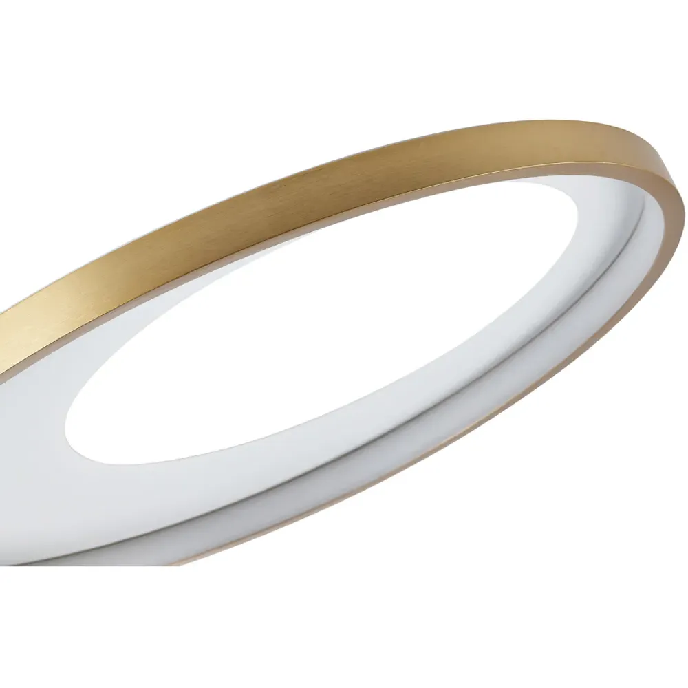 Brushed Gold LED Ceiling Light with Opal White Acrylic