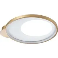 Brushed Gold LED Ceiling Light with Opal White Acrylic