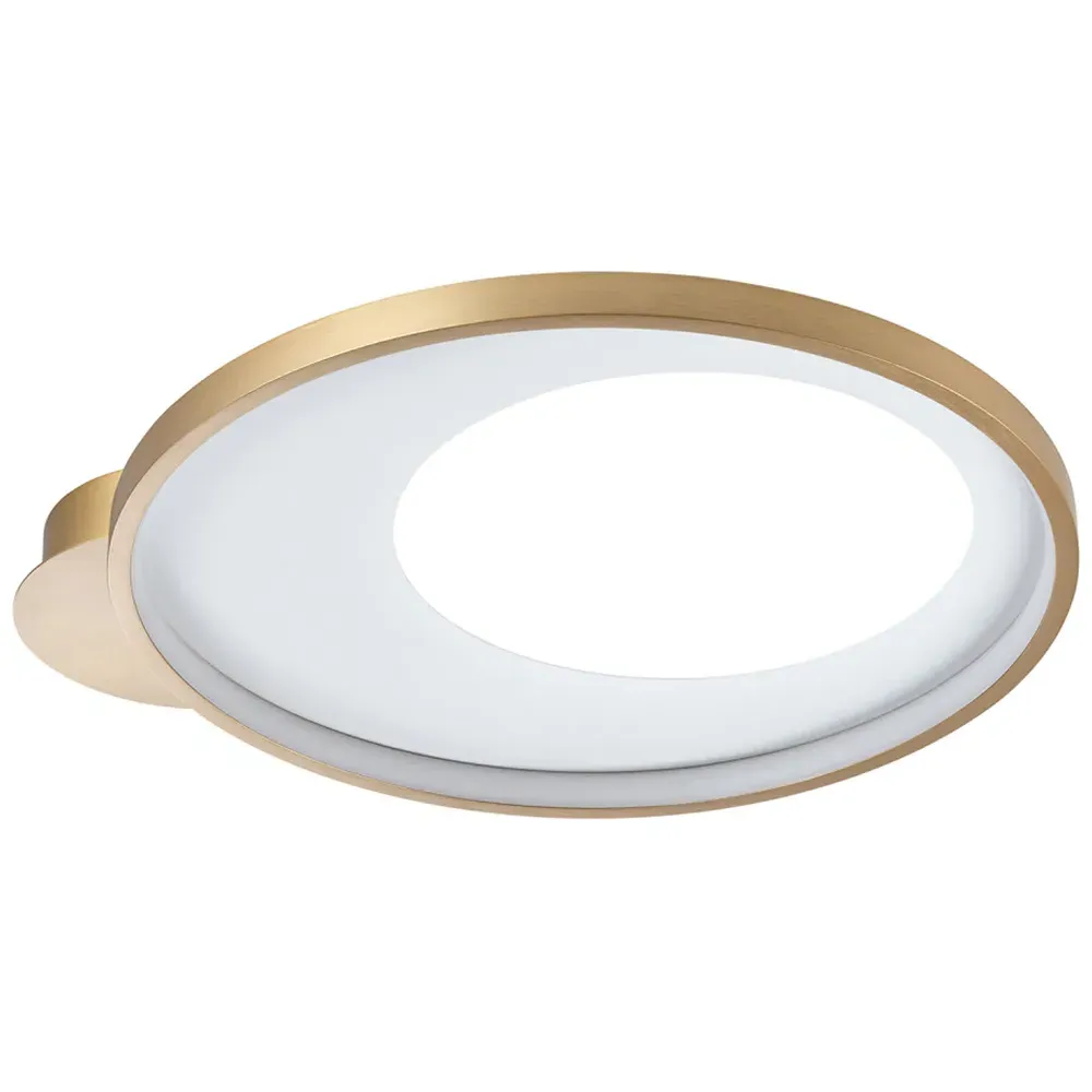 Brushed Gold LED Ceiling Light with Opal White Acrylic image