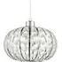 Cage Pendant Shade with Acrylic Bead - Silver