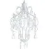 Chandelier Pendant Shade with Acrylic Droplets - White