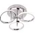 Chrome 3-Ring LED Ceiling Light - Silver
