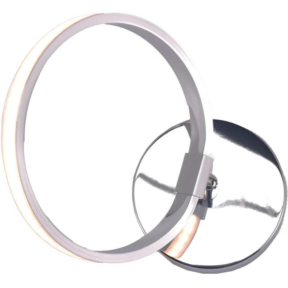 Chrome Halo Ring LED Ceiling Light - Silver