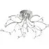 Chrome LED Ceiling Light with Crystal Droplets - Silver