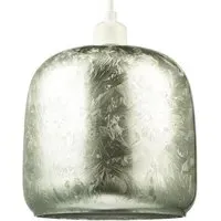 Chunky Glass Pendant Shade - Silver