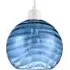 Circular Ribbed Pendant Shade - Midnight Blue, Glass