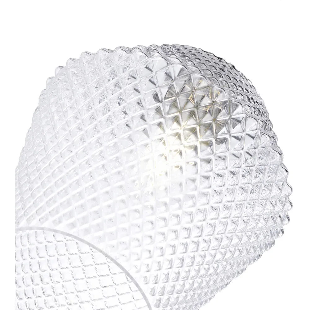 Compact Diamond Pendant Shade - Clear, Glass