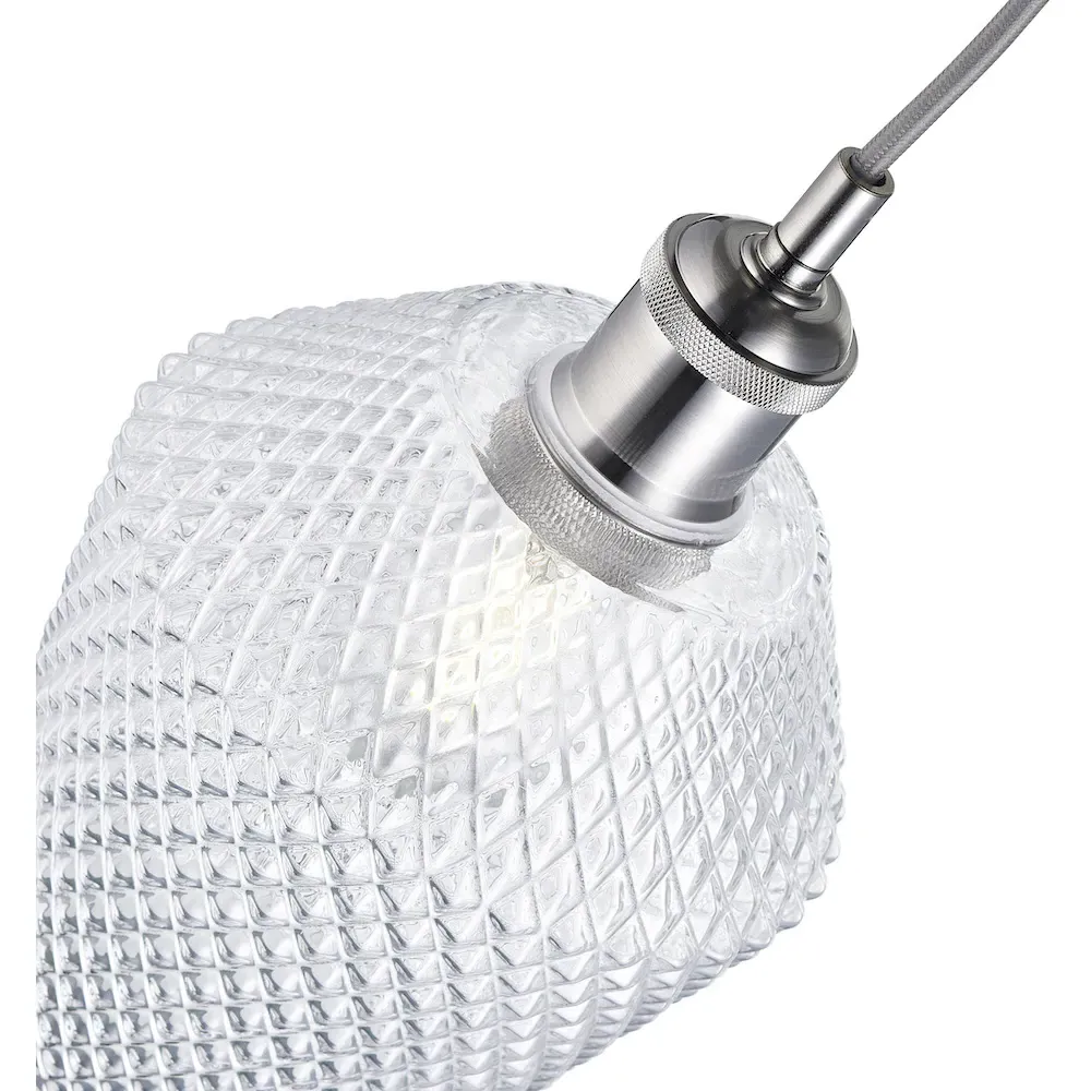 Compact Diamond Pendant Shade - Clear, Glass