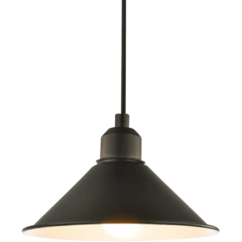 Cone Shaped Pendant Shade - Black, Metal