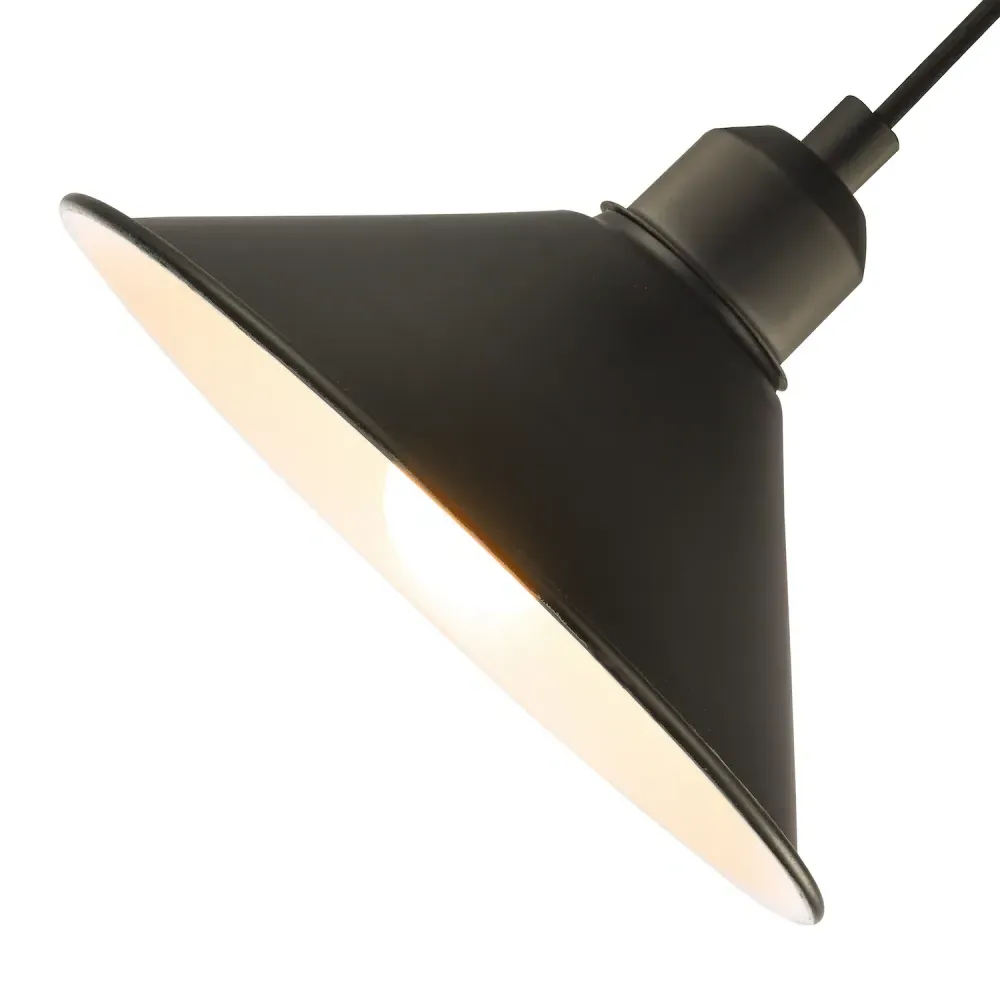 Cone Shaped Pendant Shade - Black, Metal