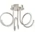 Curling Ring LED Ceiling Light with Crystal Effect - Silver