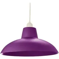 Curved Metal Ceiling Pendant Light Shade - Purple