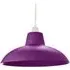 Curved Metal Ceiling Pendant Light Shade - Purple