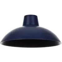 Curved Metal Pendant Shade - Blue
