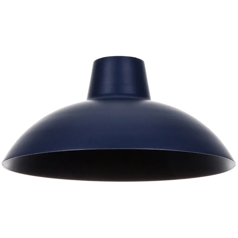 Curved Metal Pendant Shade - Blue