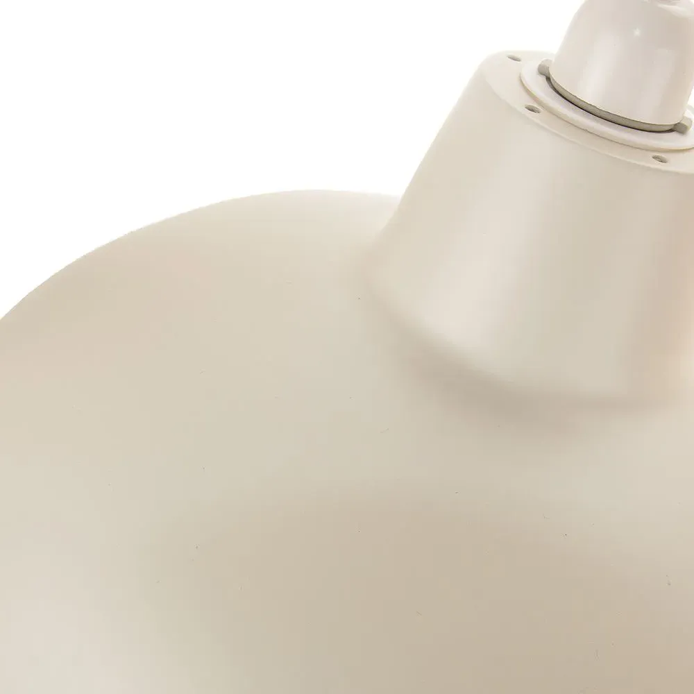 Curved Metal Pendant Shade - Cream
