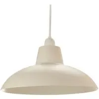 Curved Metal Pendant Shade - Cream
