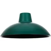 Curved Metal Pendant Shade - Forest Green