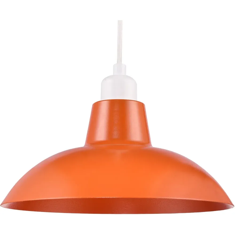 Curved Metal Pendant Shade - Orange image