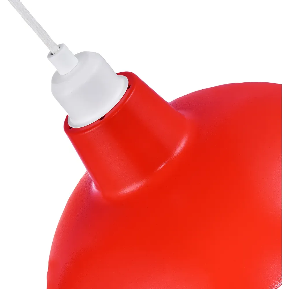 Curved Metal Pendant Shade - Red