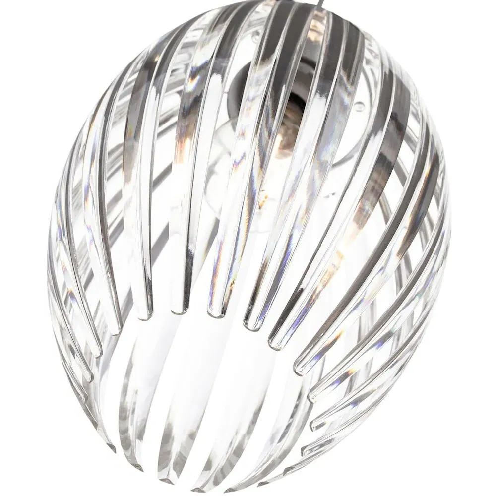 Curved Rods Pendant Shade - Clear, Acrylic
