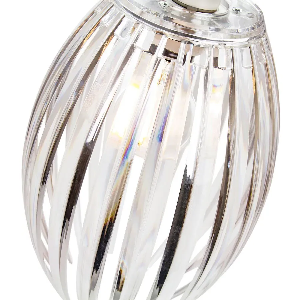 Curved Rods Pendant Shade - Clear, Acrylic
