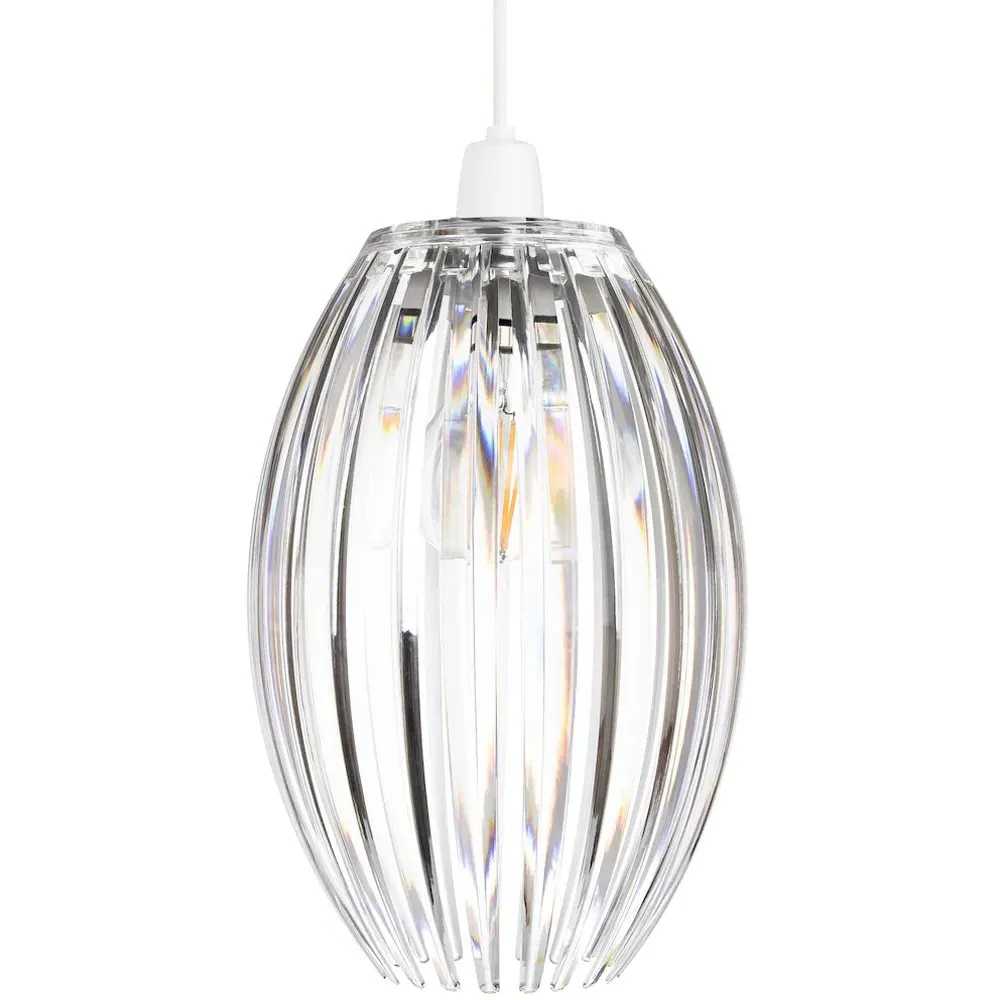 Curved Rods Pendant Shade - Clear, Acrylic image