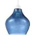 Curvy Dimpled Glass Pendant Shade - Navy Blue