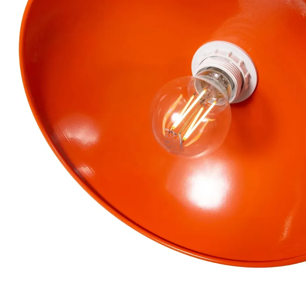 Disc Pendant Shade - Orange, Metal