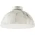 Domed Glass Ceiling Light with Backplate - White, Marble Effect