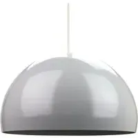 Domed Pendant Light Shade - Grey, Metal