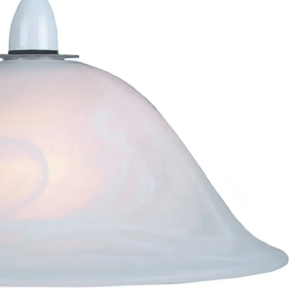 Domed Pendant Shade - White, Alabaster Glass