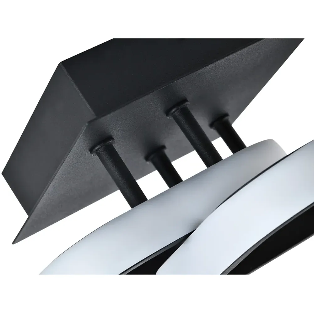 Double Head Matt Black LED Ceiling Light - Black