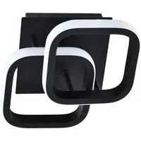 Double Head Matt Black LED Ceiling Light - Black