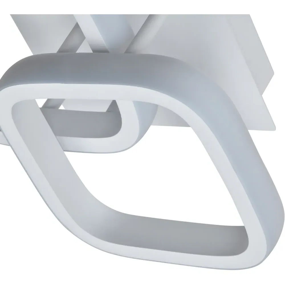 Double Head Matte White LED Ceiling Light - White