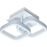Double Head Matte White LED Ceiling Light - White