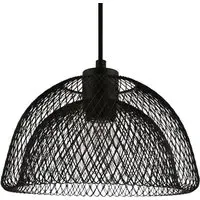 Double Mesh Wire Pendant Light Shade - Black