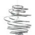 Double Ribbon Spiral Pendant Shade - Grey, Metal