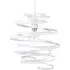 Double Ribbon Spiral Pendant Shade - White, Metal